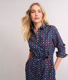 Stretch Cotton Printed Sydney Shirt Dress - FINAL SALE