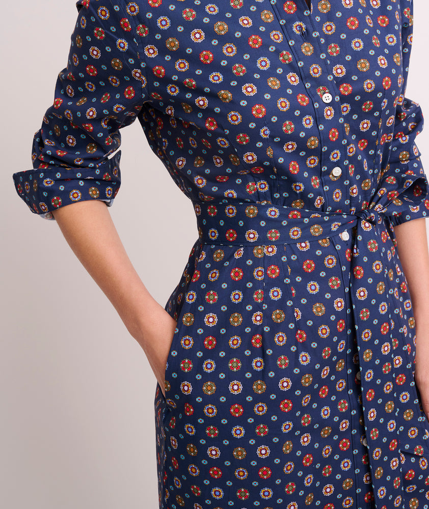 Stretch Cotton Printed Sydney Shirt Dress - FINAL SALE