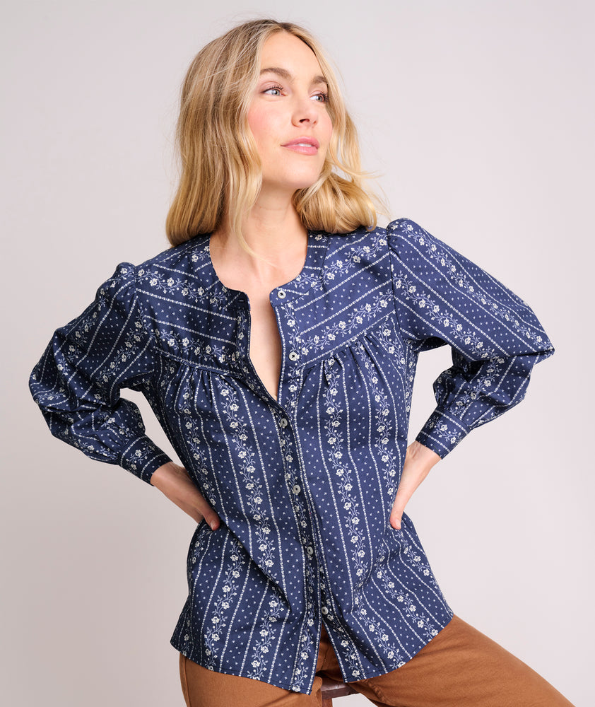 Stretch Cotton Bandana Print Cerie Shirt