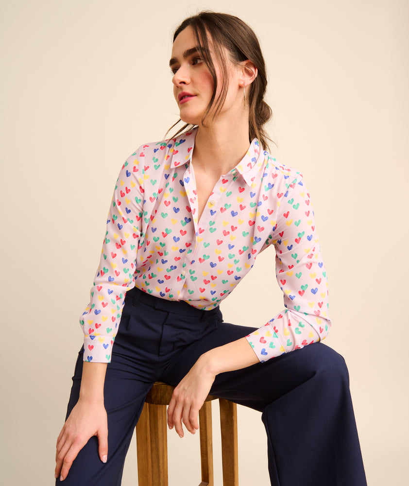 Printed Hearts Natalie Shirt