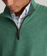 Model is wearing UNTUCKit Belguardo with Suede in Green.