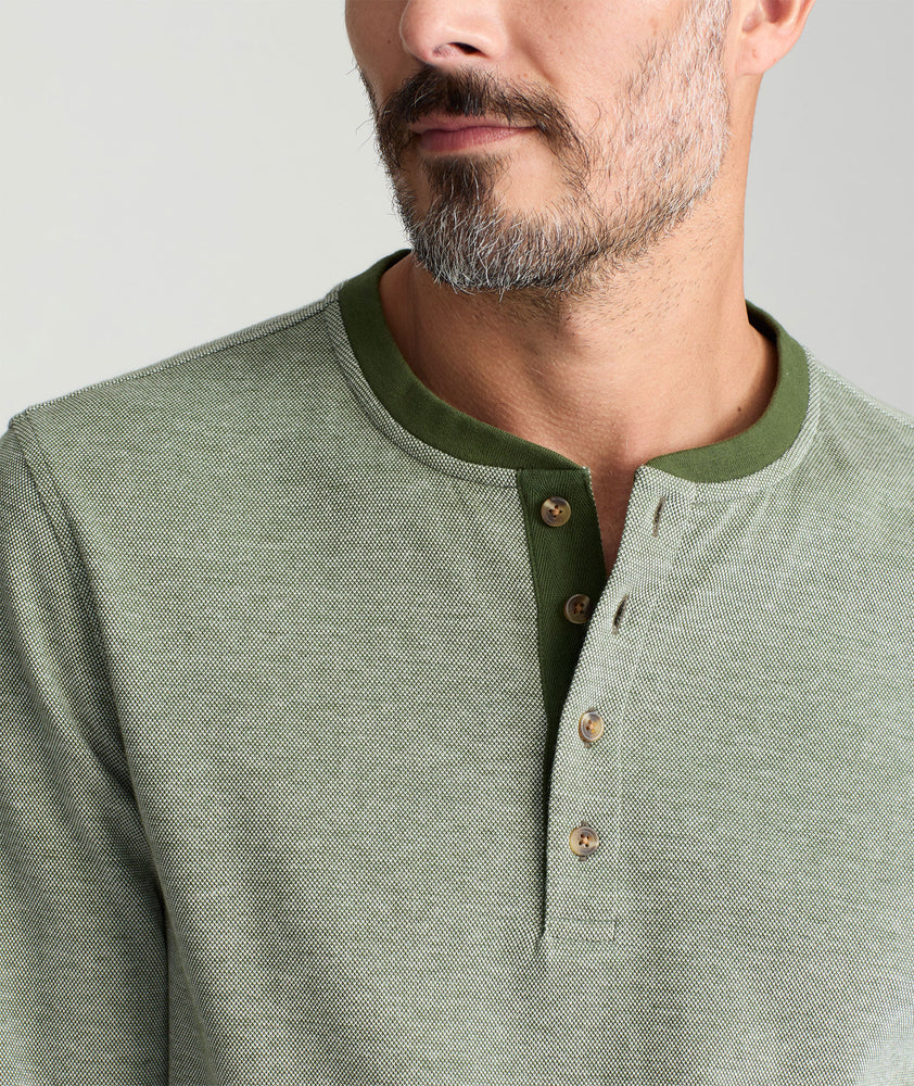 Cotton Pique Henley