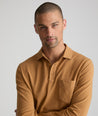 Garment-Dyed Long-Sleeve Polo