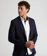 Model wearing a Navy Wrinkle-Resistant Palazzo Sport Coat